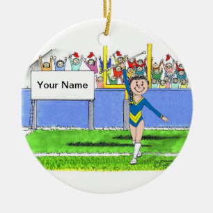Baton Twirler - Female Ceramic Ornament
