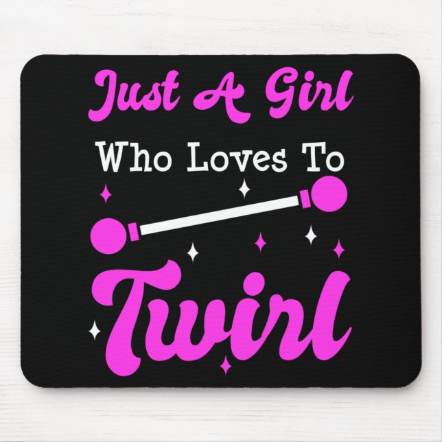 Baton Twirler Twirling Majorette Funny Gift  Mouse Pad (Front)