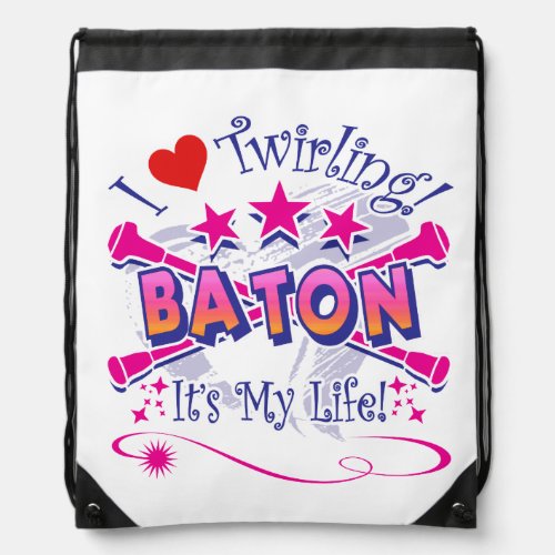 Baton Twirlers Drawstring Bag