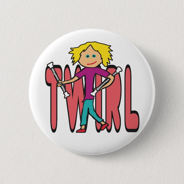 Baton Twirling Button (Front)