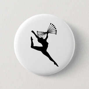 Baton Twirling Dancing Dance Button