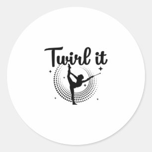 Baton Twirling  Dancing Majoret Dance Gift Classic Round Sticker