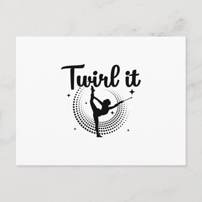 Baton Twirling| Dancing Majoret Dance Gift Postcard (Front)
