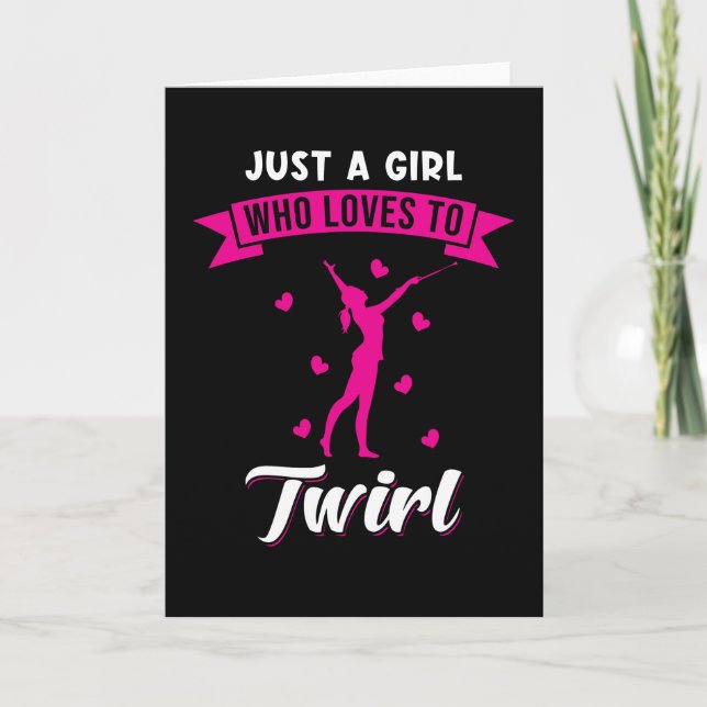 Baton Twirling Spruch Sport Twirl Card (Front)