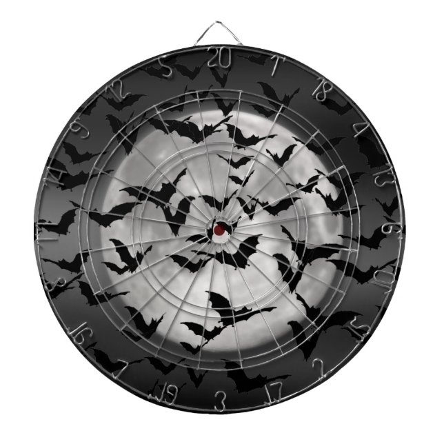 Bats and a Full Moon Dart Board (Front)