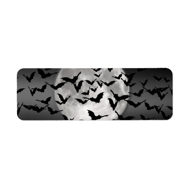 Bats And A Full Moon Label (Front)