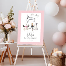 Bats And Bows Halloween Baby Shower Party Welcome
