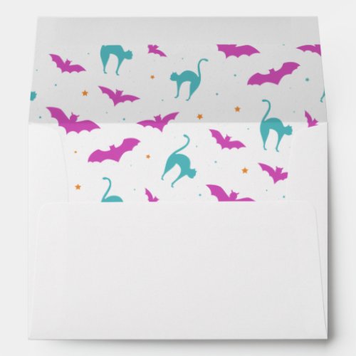 Bats and Cats Halloween Envelope