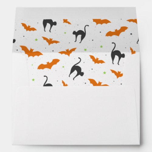 Bats and Cats Halloween Envelope