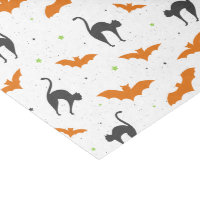 Bats and Cats Halloween Tissue Paper