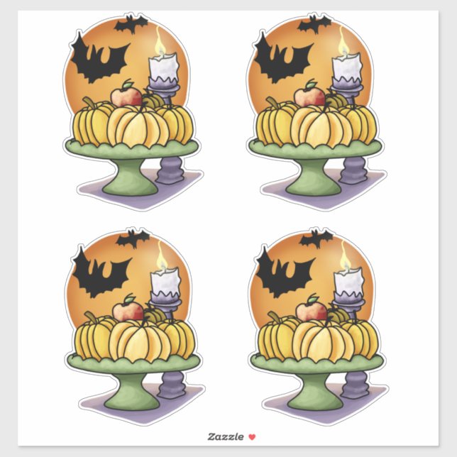 Bats and Pumpkins  Sticker (Sheet)