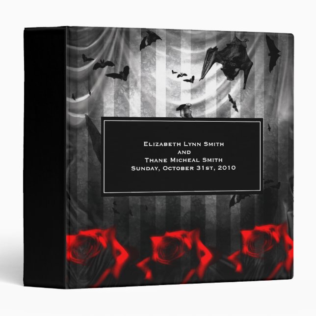 Bats and Roses Goth Binder (Front/Spine)