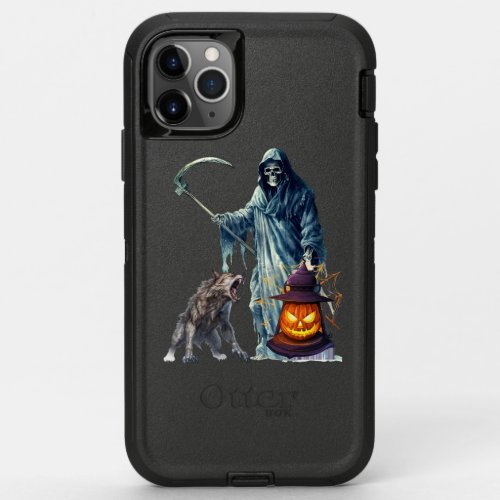 bats and skulls stick to halloween spiders nest O OtterBox Defender iPhone 11 Pro Max Case