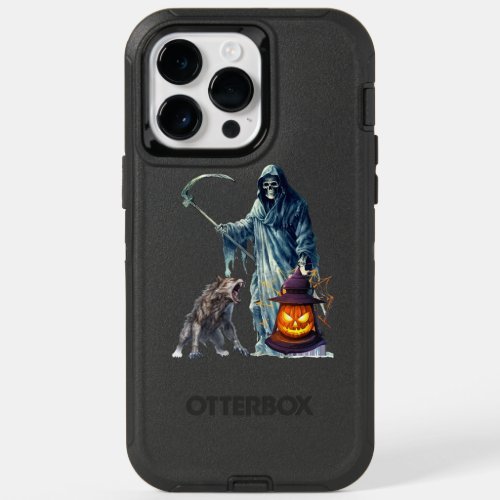 bats and skulls stick to halloween spiders nest OtterBox iPhone 14 pro max case