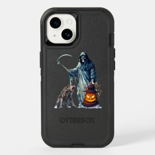 bats and skulls stick to halloween spiders nest OtterBox iPhone 14 case