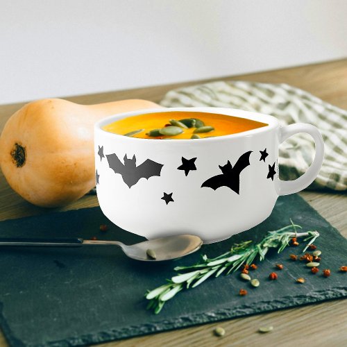 Bats and Stars Halloween bowl by Nicole Janes