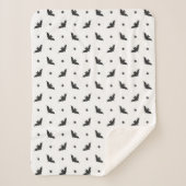 Bats and stars Sherpa Blanket (Front)
