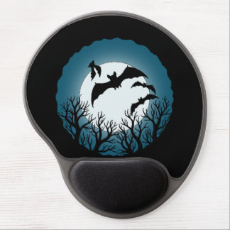 Bats and Trees Against the Moon Gel Mouse Pad