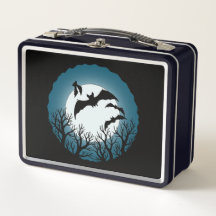 Bats and Trees Against the Moon