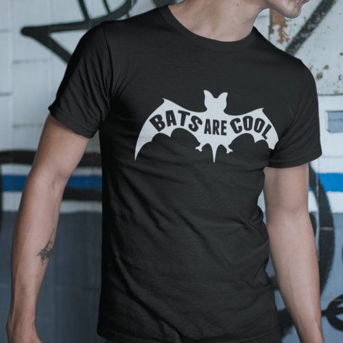 Bats Are Cool Black Bat T_Shirt