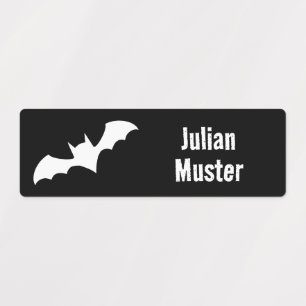 Bats - black   waterproof kids' labels