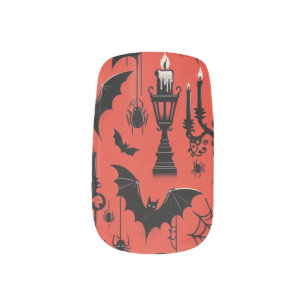 Bats & Candles Minx Nail Art