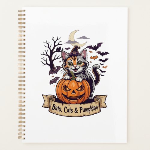 Bats Cats Pumpkins Halloween Witch Cat Spooky Tree Planner