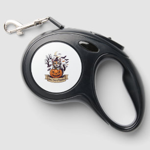 Bats Cats Pumpkins Halloween Witch Cat Spooky Tree Retractable Pet Leash