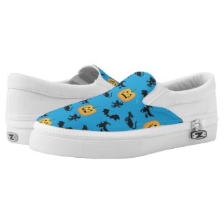 Bats Cats Witches Jack o Lanterns Printed Shoes