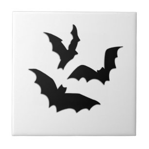 Flying Bat Decorative Ceramic Tiles Zazzle Bats Ceramic Tile