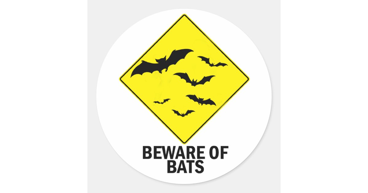 Bats Classic Round Sticker | Zazzle