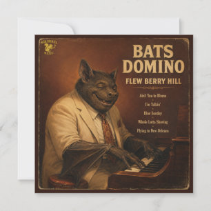 Bats Domino Album: a Parody Note Card