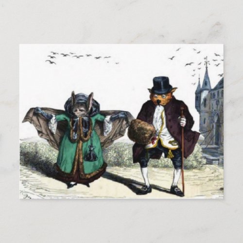 Bats Dressed Like People Postcard