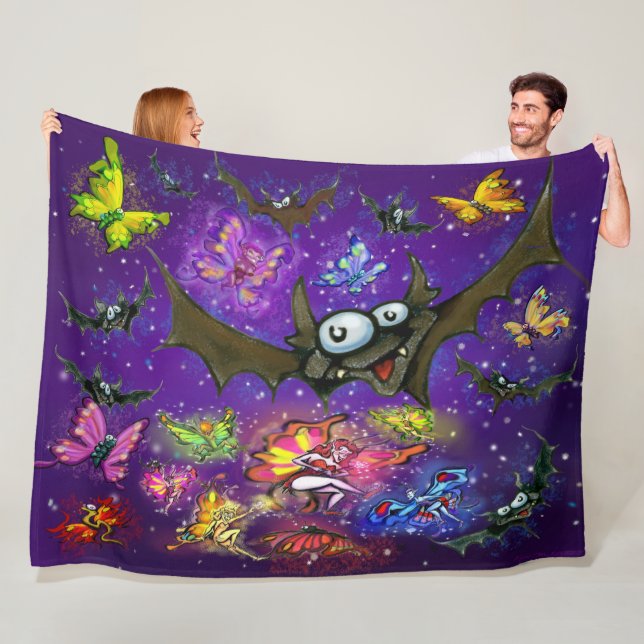 Bats Fleece Blanket (In Situ)