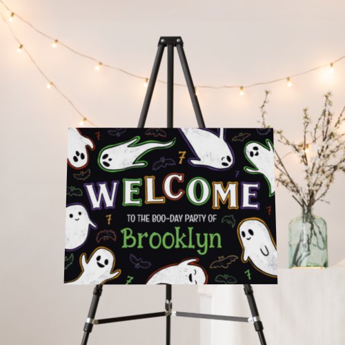 Bats  Ghosts Spooktacular Boo_Day Party Welcome Foam Board