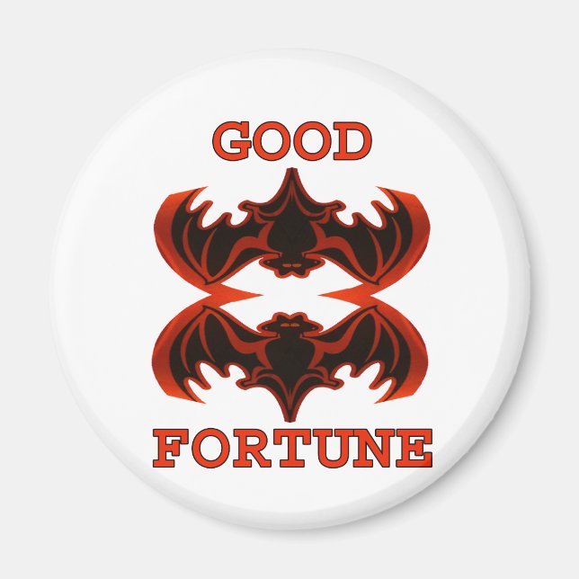 Bats Good Fortune 1 The MUSEUM Zazzle Gifts Magnet (Front)