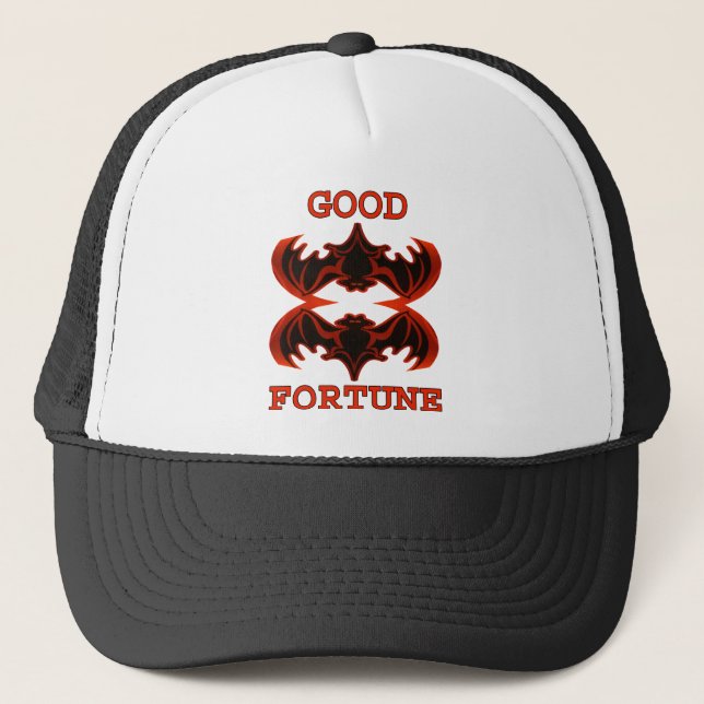 Bats Good Fortune 1 The MUSEUM Zazzle Gifts Trucker Hat (Front)