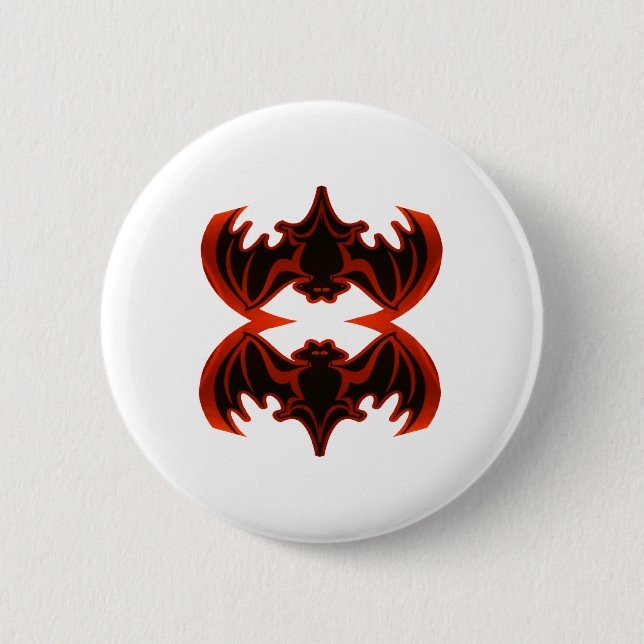 Bats Good Fortune The MUSEUM Zazzle Gifts Button (Front)