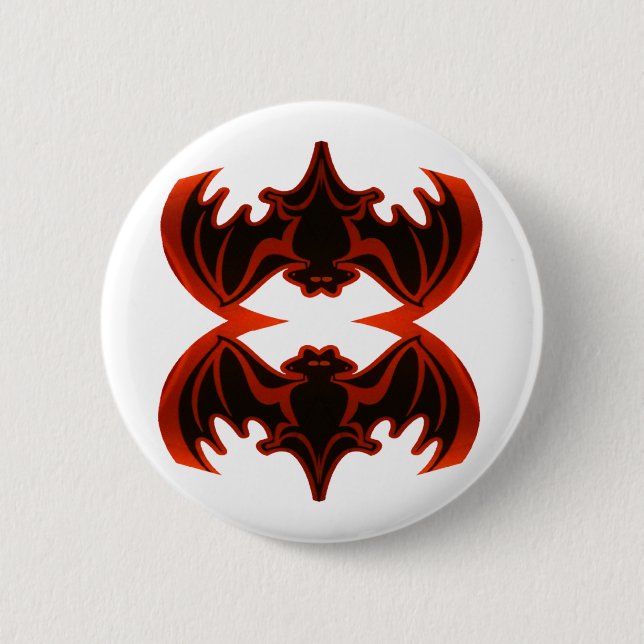 Bats Good Fortune The MUSEUM Zazzle Gifts Button (Front)