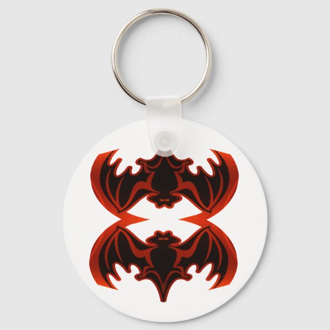 Bats Good Fortune The MUSEUM Zazzle Gifts Keychain (Front)