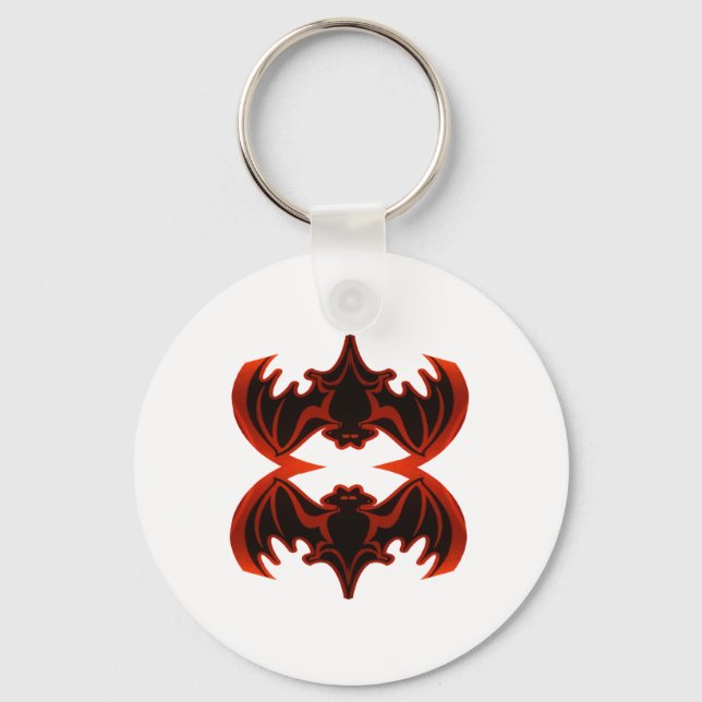 Bats Good Fortune The MUSEUM Zazzle Gifts Keychain (Front)