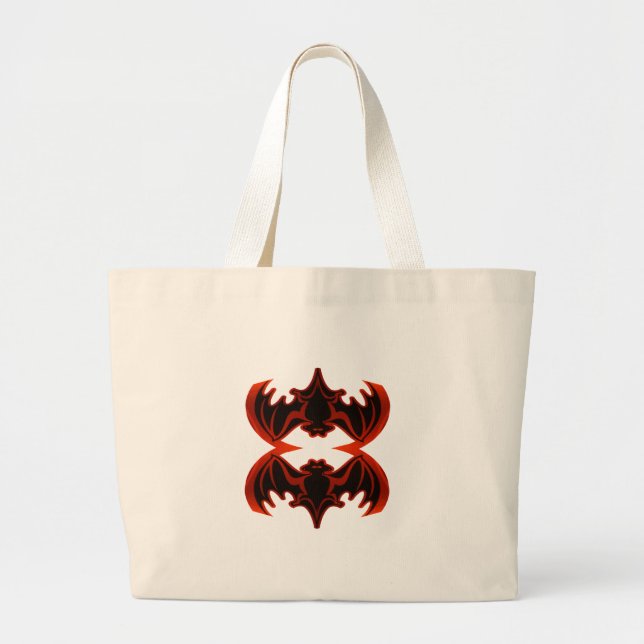 Bats Good Fortune The MUSEUM Zazzle Gifts Large Tote Bag (Front)