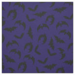 Bats Gothic Halloween Deep Blue Fabric