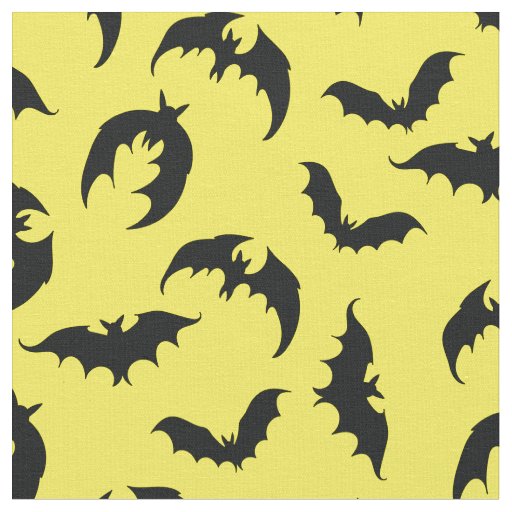 Bats Gothic Halloween Deep Blue Fabric