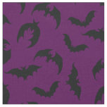 Bats Gothic Halloween Deep Purple Fabric