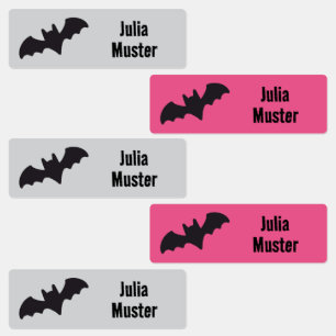 Bats - gray pink   kids' labels