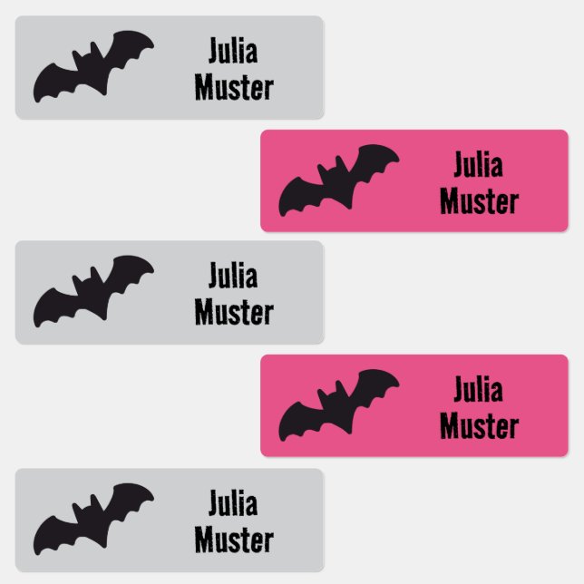 Bats - gray pink | kids' labels (Group)