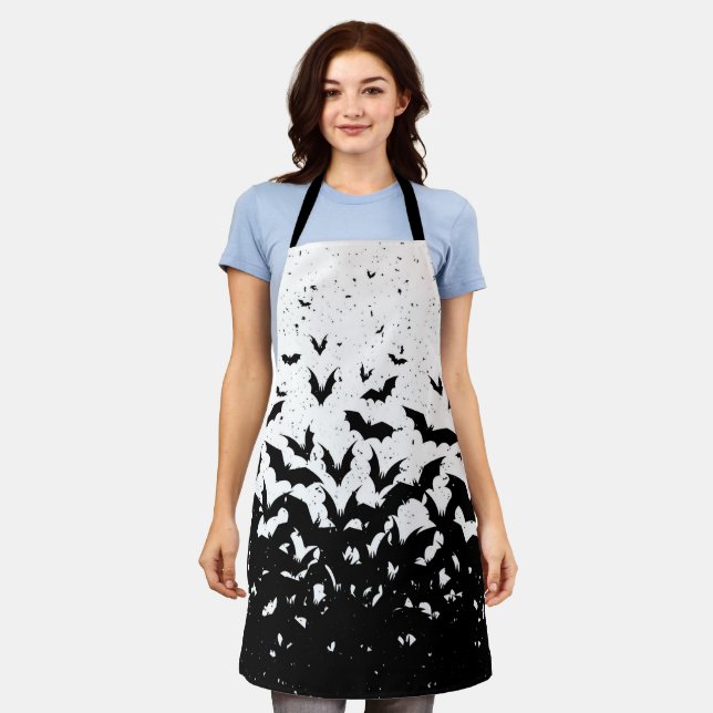 Bats Halloween Horror Vampire Apron (Worn)