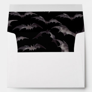 Bats Halloween Party- Black Envelope