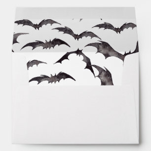 Bats Halloween Party- White Envelope